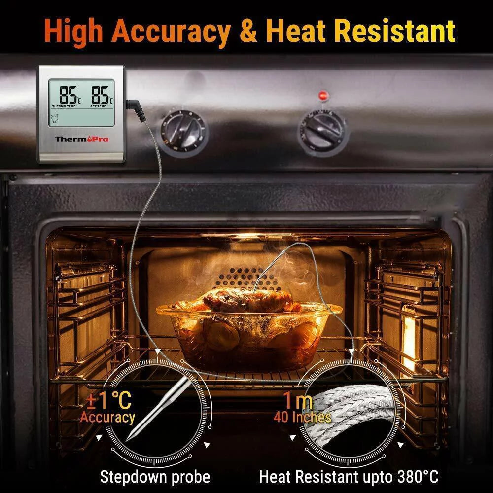 Digital Cooking Meat Thermometer & Clock Timer P5760