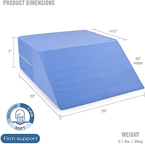 Blue 24 x 20 x 6 Incline Bolster Pillow U48796