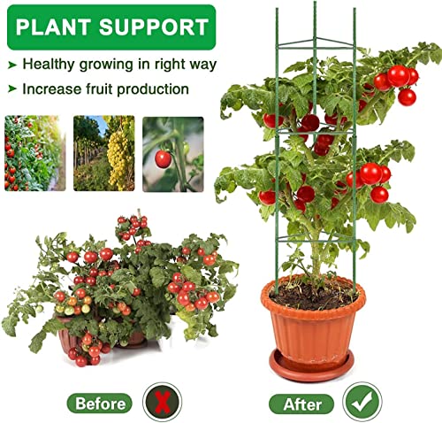 3 Packs Deformable 48inch Tomato Cages Plant Supports S3147
