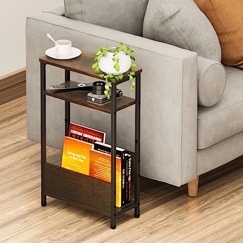Faux White Marble 3 Tier Narrow Side Table C945820