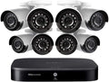 1080p HD 8-Channel Security System with Eight Weatherproof Bullet Security Camera T874302