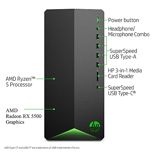 Black AMD Ryzen 5 5600G 16 GB RAM 1TB SSD Gaming Desktop Y632999