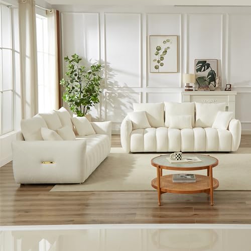 Black Oversized 3 Seater Boucle Sofa with 3 Pillows N5025