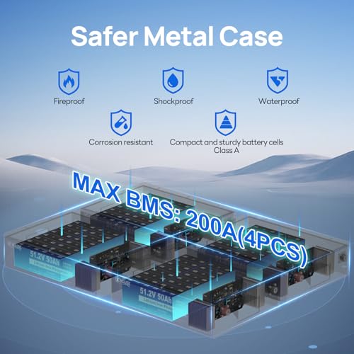 48V 100Ah LiFePO4 Golf Cart Battery with Metal Case P6602