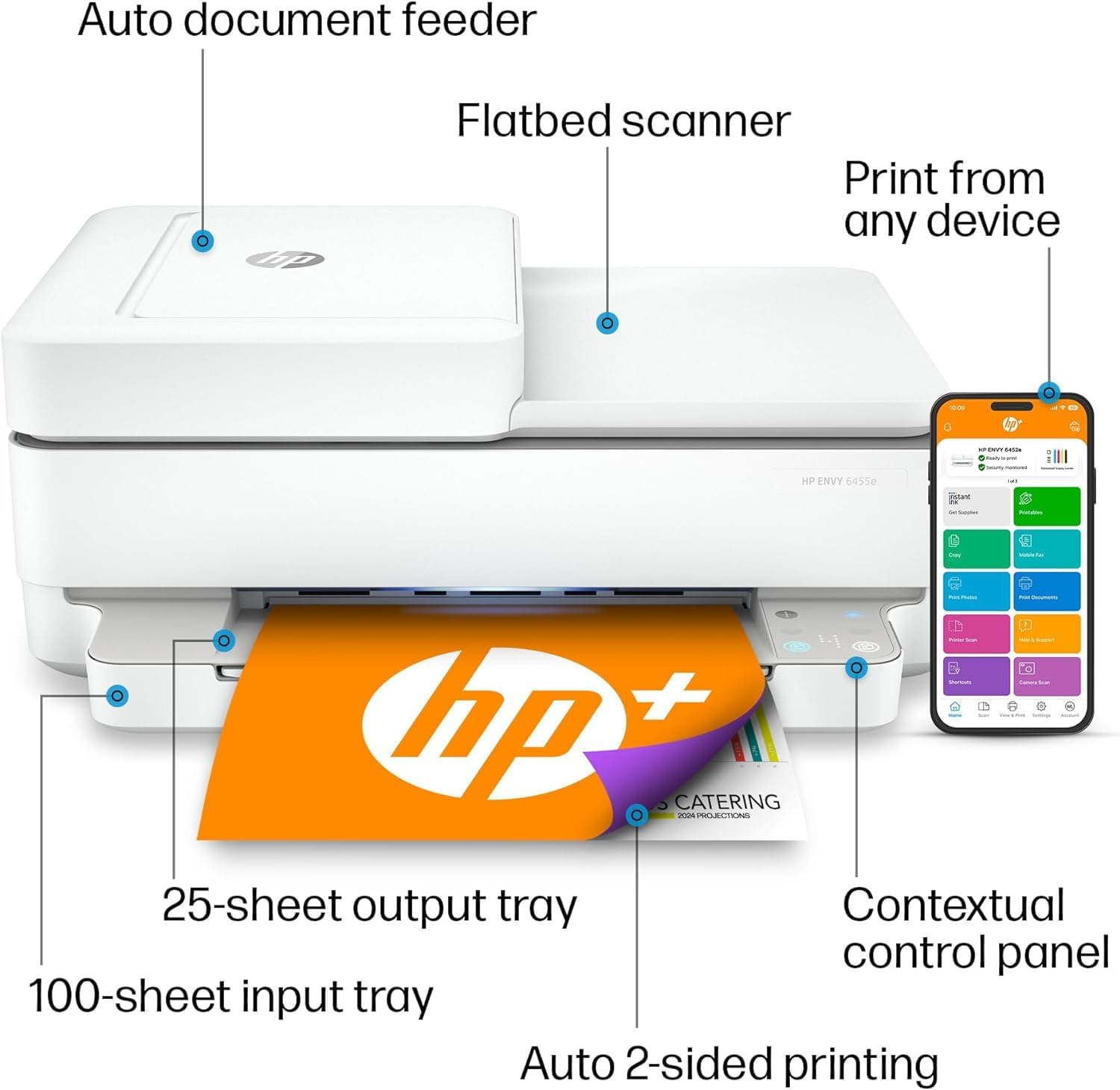 White Wireless Color All-in-One Printer C45274