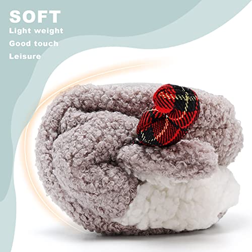 Cute Fuzzy Reindeer House Slippers Indoor Shoes H350338