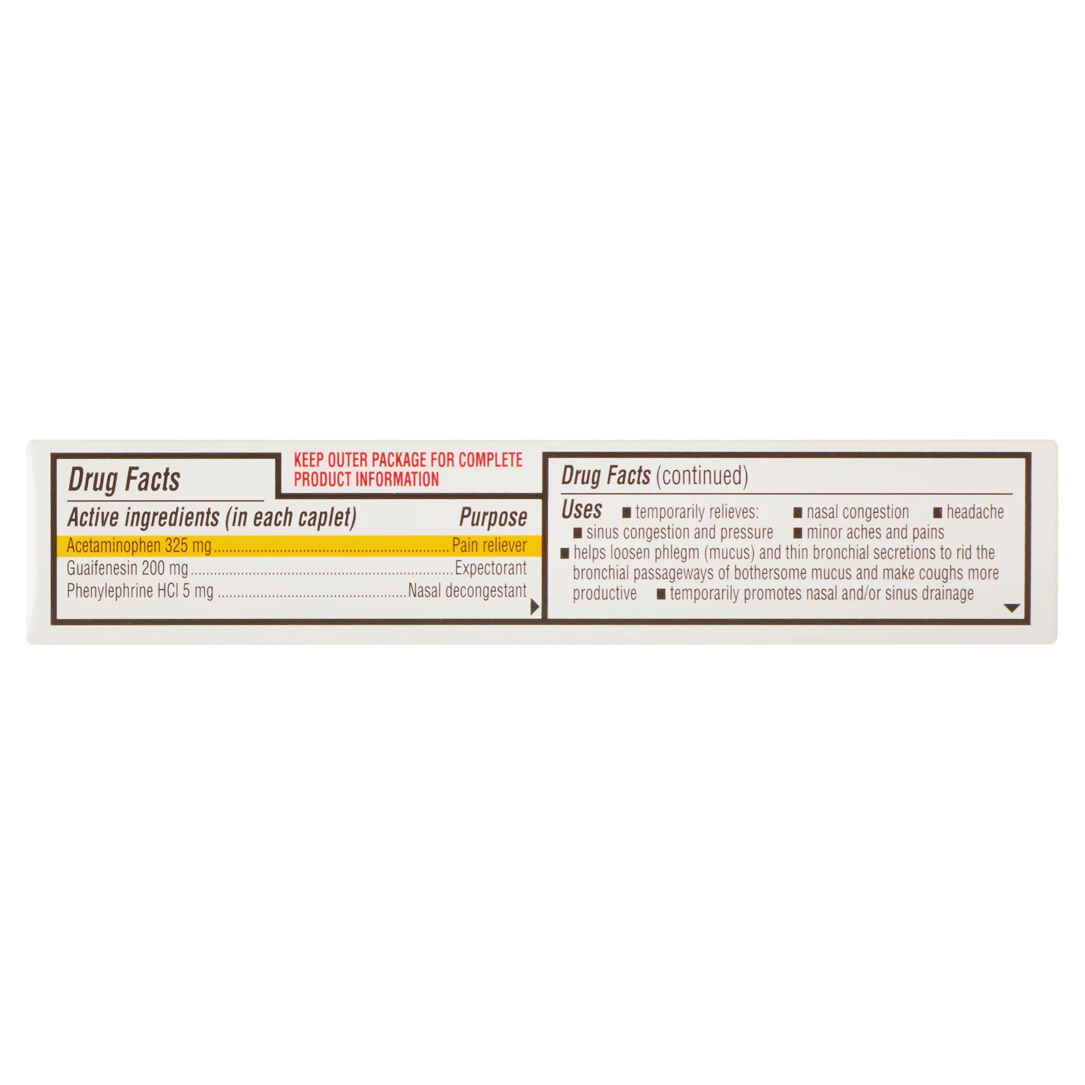 20 Count Sinus Congestion Relief Caplets Y37699