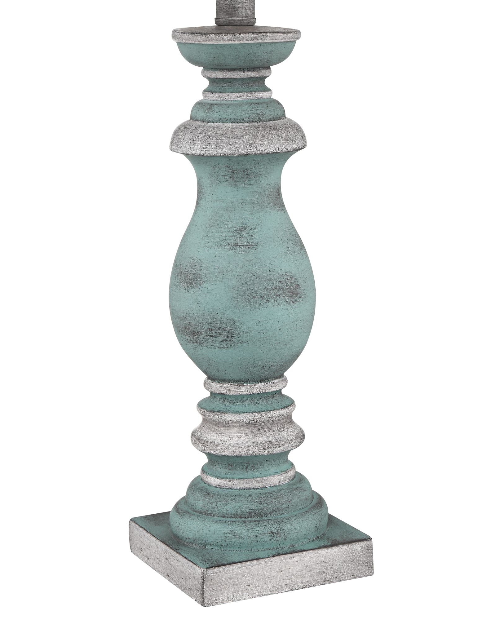 Set of 2 Blue Gray Washed Black Faux Silk Drum Shade Table Lamps P79186