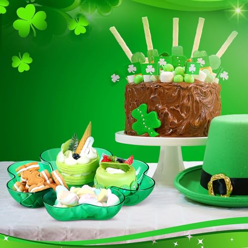 2 Pcs Christmas Tree Shaped Plastic Green Serving Tray G169
