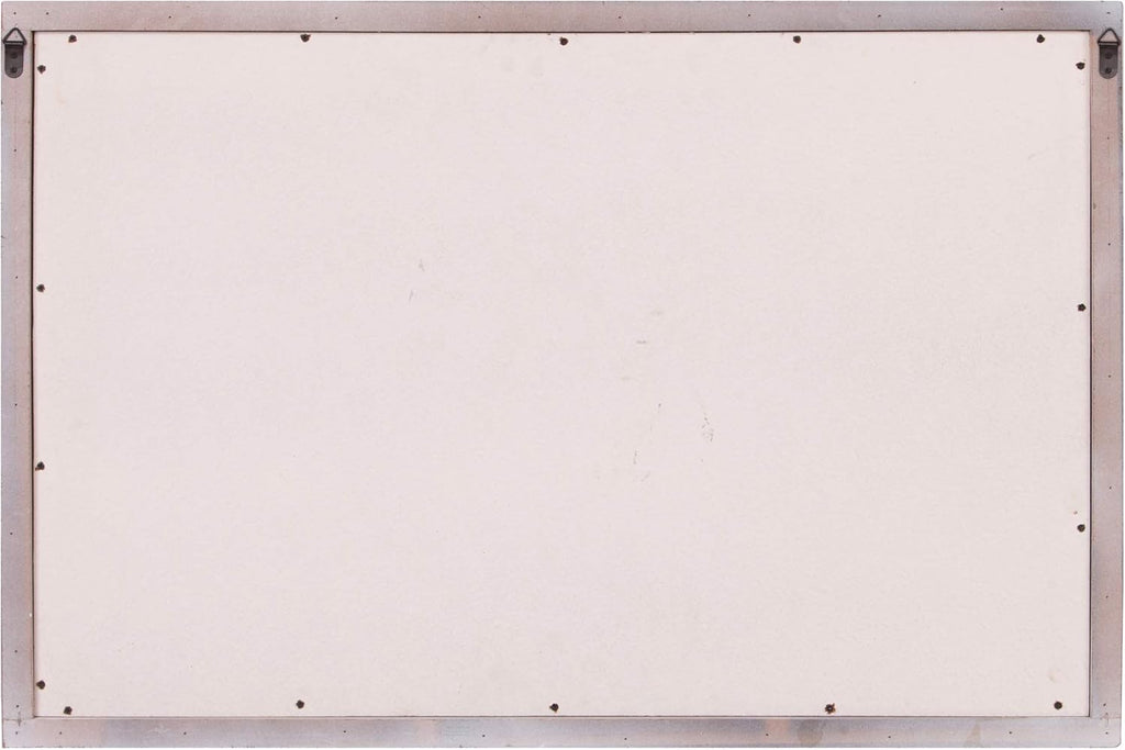 Distressed White Windowpane Wall Accent Mirror U980