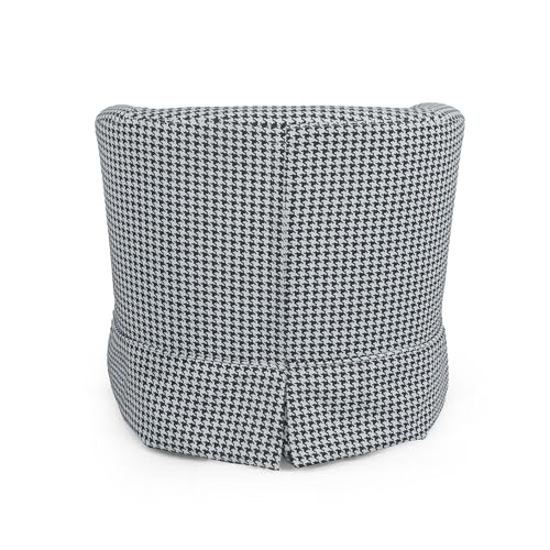 White/Blue Stripe Swivel Club Chair A764050