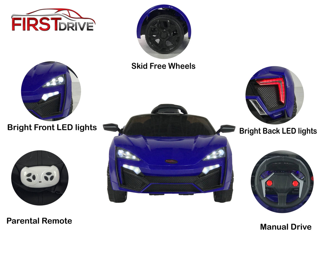 Blue 12V Electric Ride on Car with Remote B27585