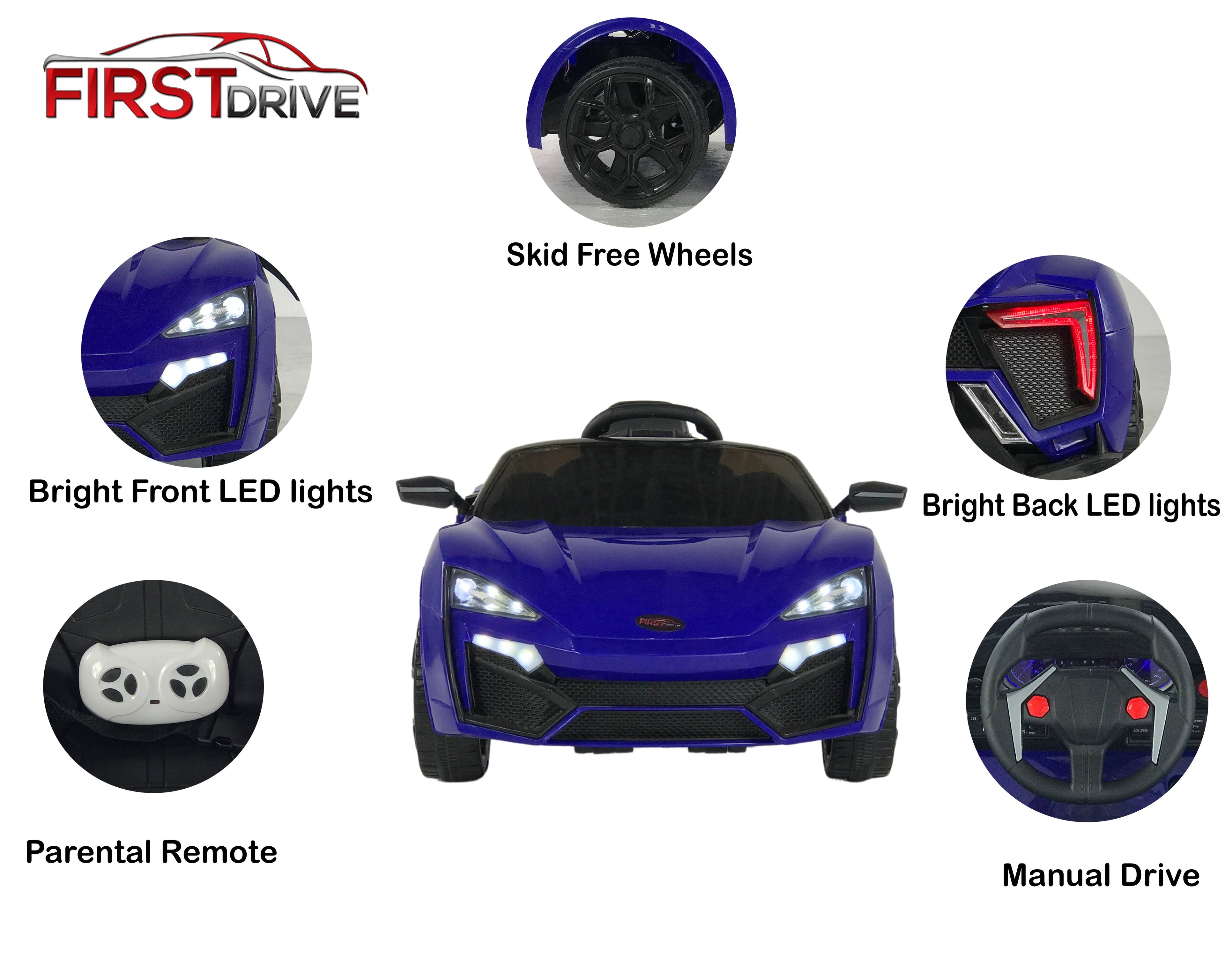 Blue 12V Electric Ride on Car with Remote B27585