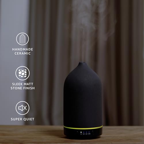 200ML Ceramic Essential Oil Diffuser with 7 Color Lights Auto Shut Off H372