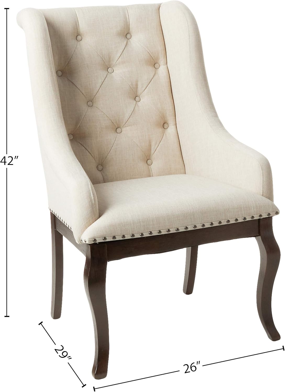 Antique Java and Cream Arm Chairs (Set of 2) M327