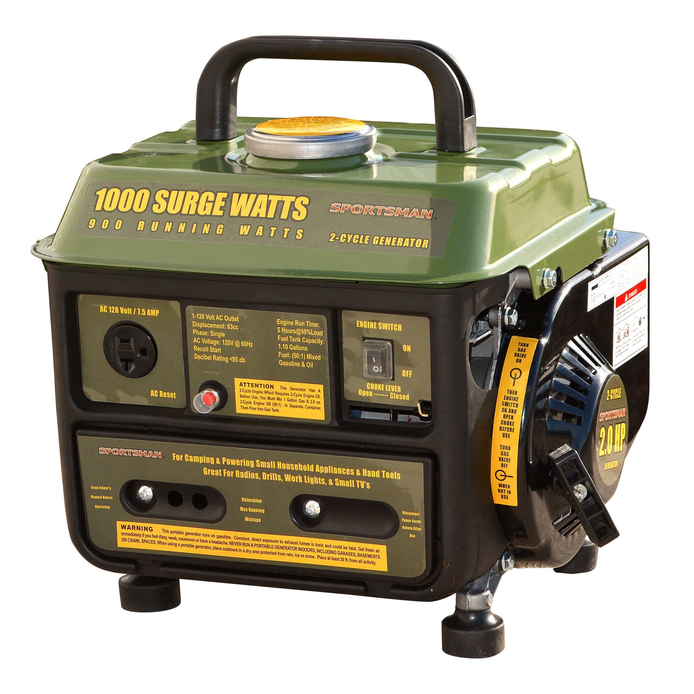 1000 Surge Watt Portable Generator N3334