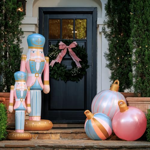 3.5 FT Giant Inflatable Pink Nutcracker Christmas Decor E17280