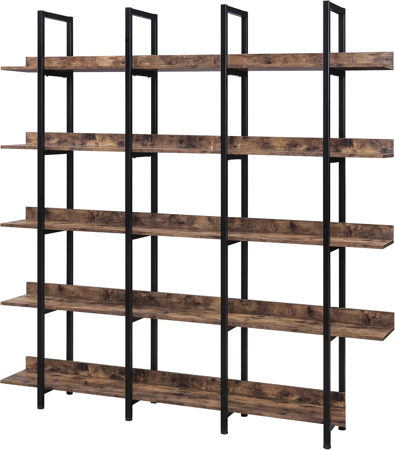 5 Tier Open Bookshelf with Metal Frame F9589