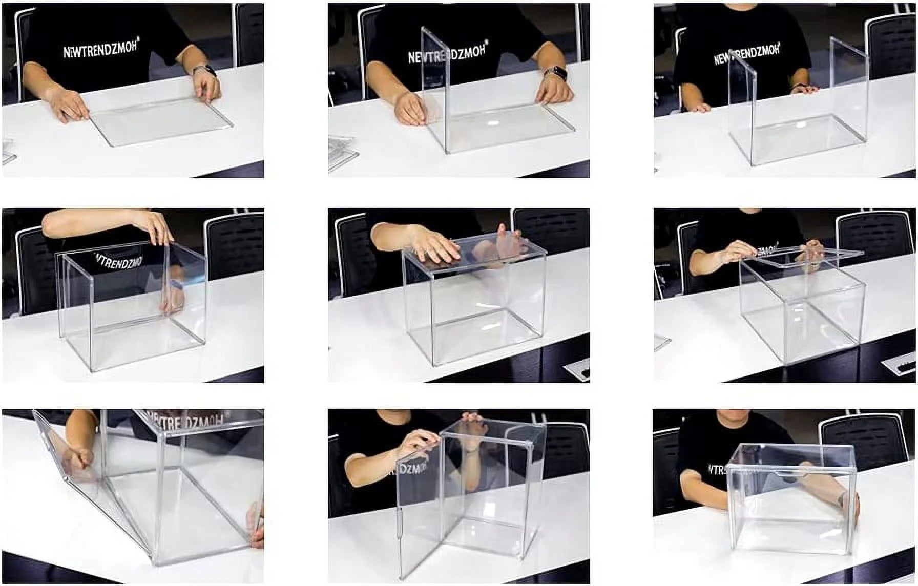 Clear Acrylic Handbag Storage Organizer Box with Magnetic Door P115