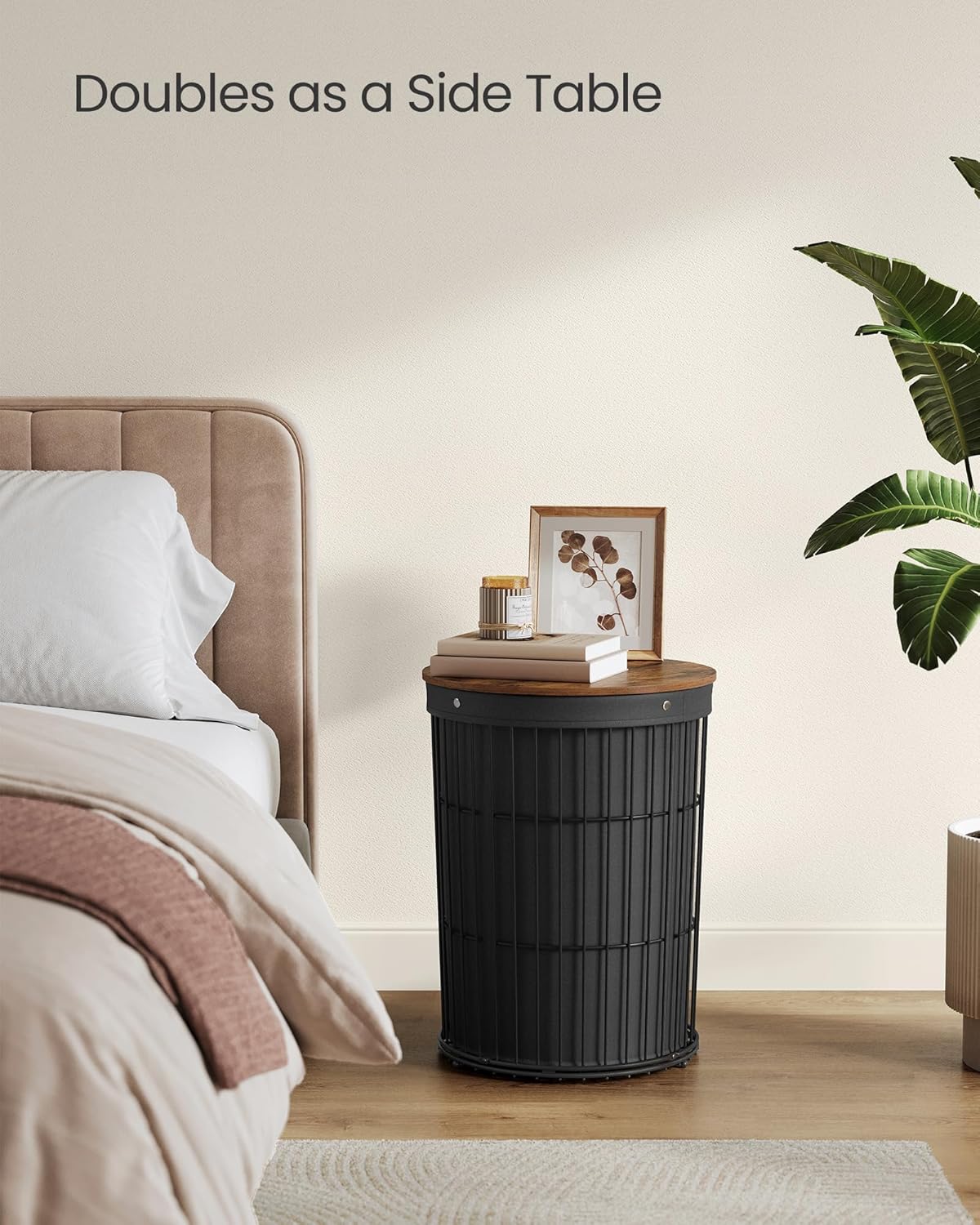 Ink Black 25 Gallons Laundry Hamper with Lid G79348
