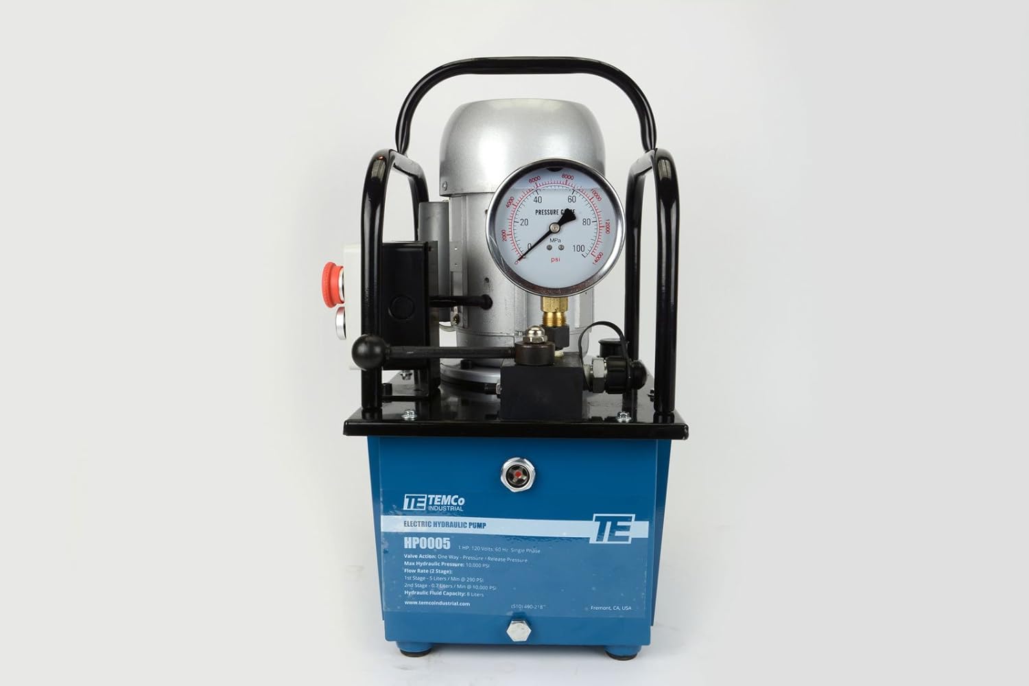 Electric Hydraulic Pump Power Pack Unit 2 Stage Single Acting 110v 10k psi 488 Cubic in Capacity E112