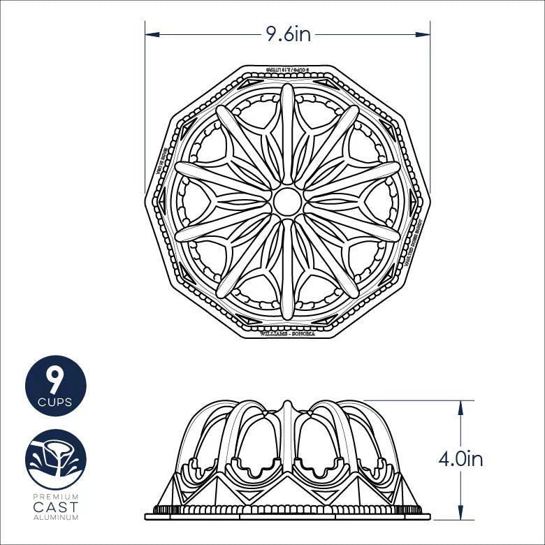 Silver Cathedral Bundt Pan H923042