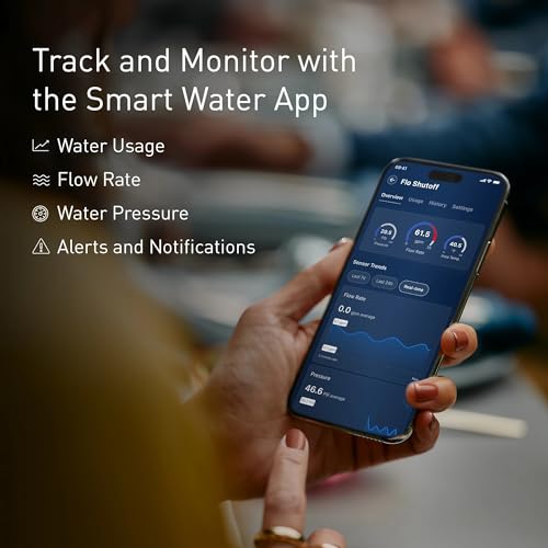 Smart Water Monitor and Automatic Shutoff Sensor for 1-Inch Diameter Pipe A4296