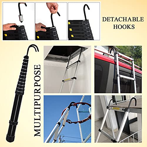 20.5ft Aluminum Telescoping Ladder with 2 Roof Hooks J870