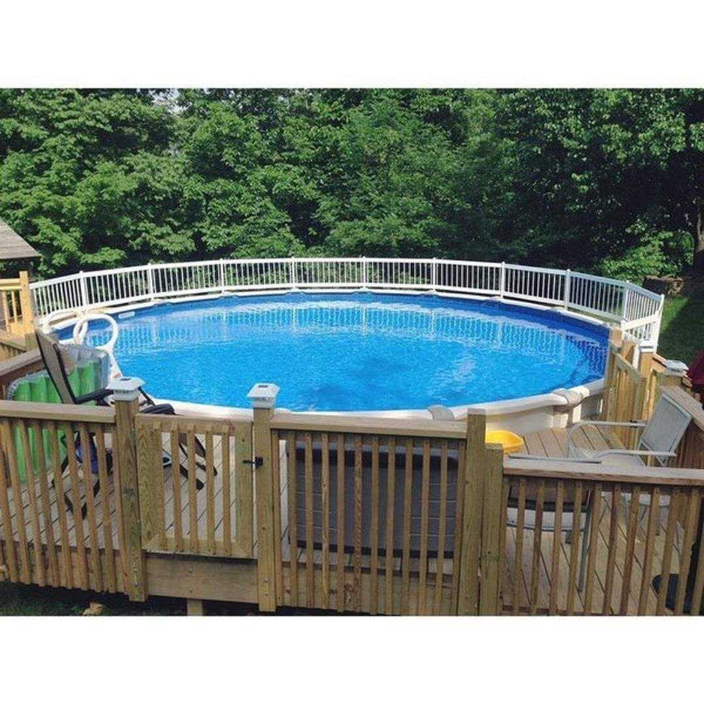 24 inch White Resin Above-Ground Pool Fence Kit A8778