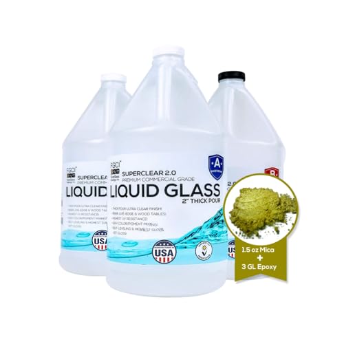 3 GL Epoxy Resin Kit, Black Diamond Mica Powder 1.5 oz Kit L59923