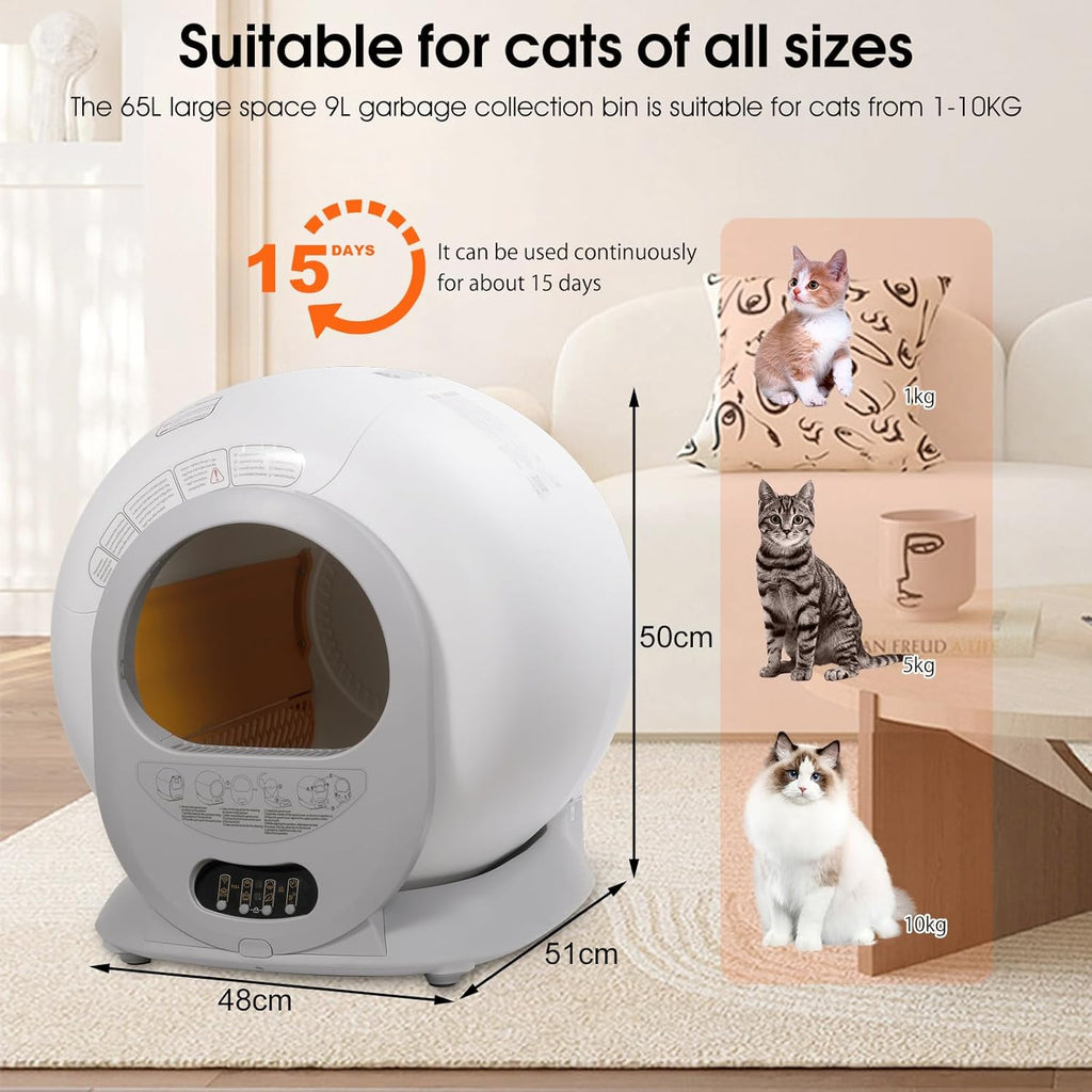 Self-Cleaning Automatic Cat Litter Box with App Control Z900408