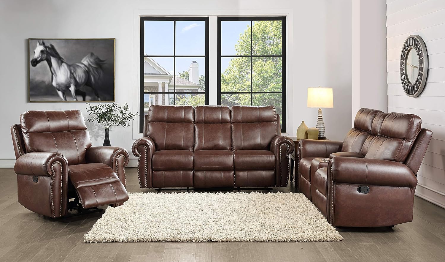 Brown Glider Recliner H1659