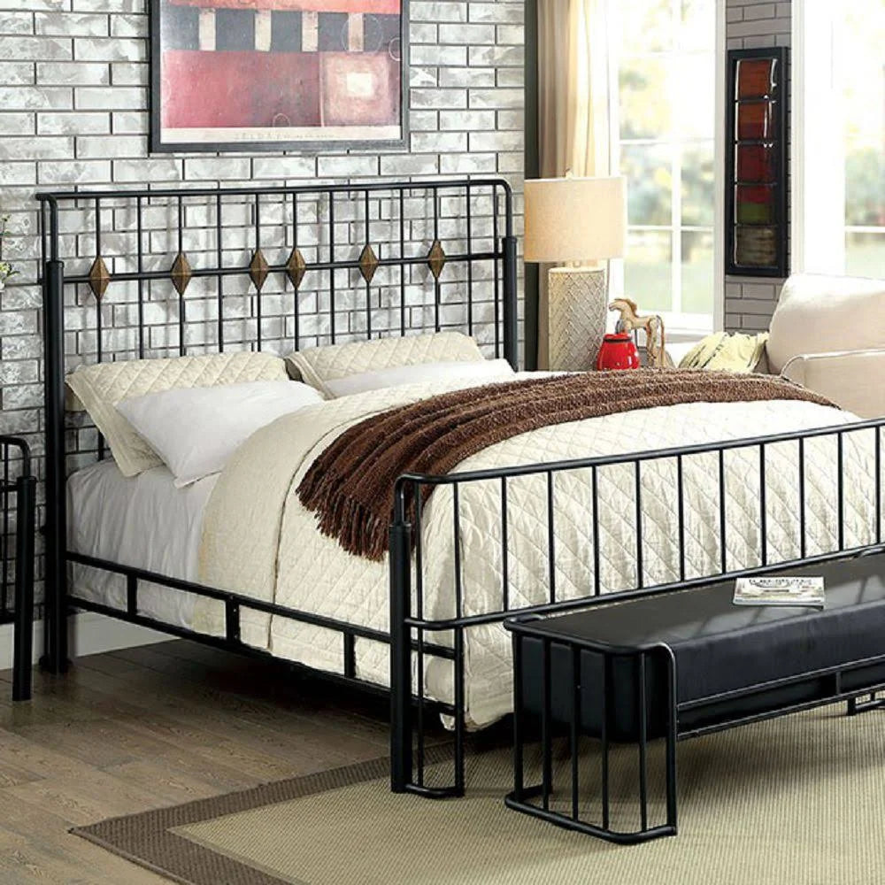 Black Queen Panel Bed P9189