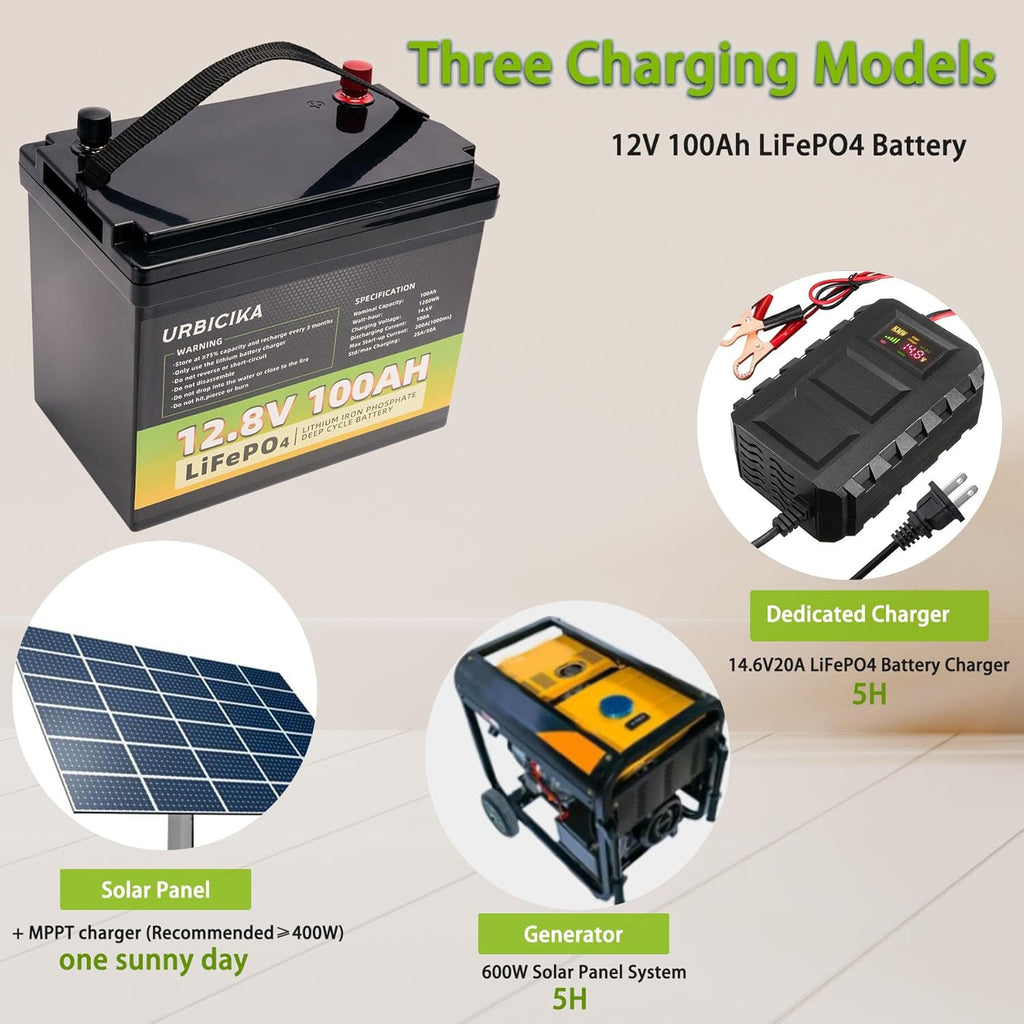 12V 100AH LiFePO4 Lithium Battery 100A BMS B95248
