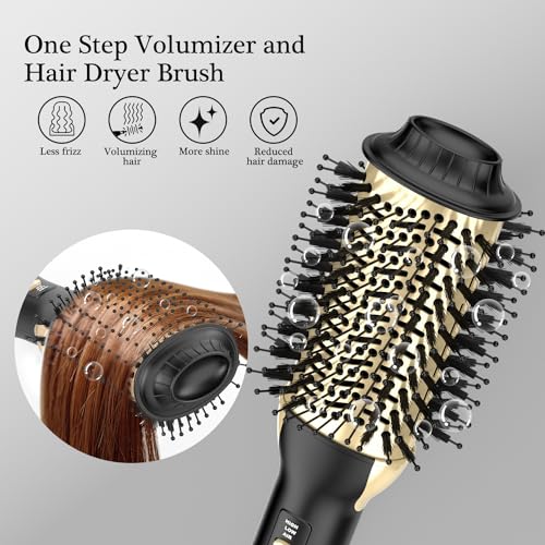 Hot Air Brush Blow Dryer Brush (Black, Red) I8343