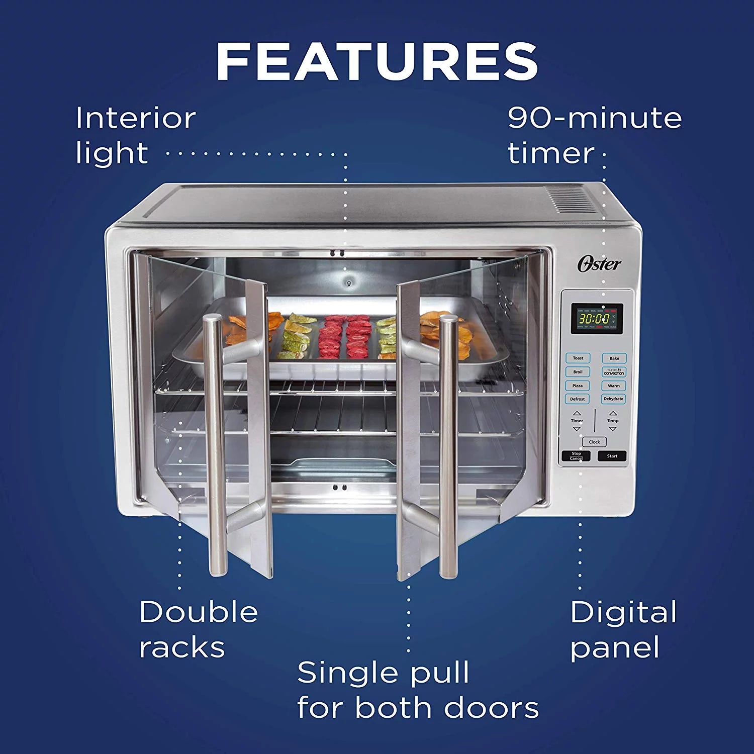Stainless Steel 10-in-1 Countertop Toaster Oven A50808