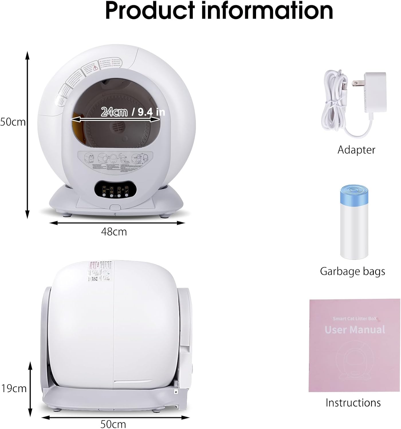 Self-Cleaning Automatic Cat Litter Box with App Control Z900408