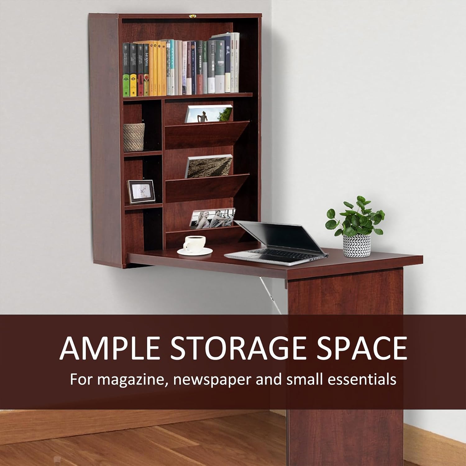 Wall Mounted Desk with Storage Area B7867