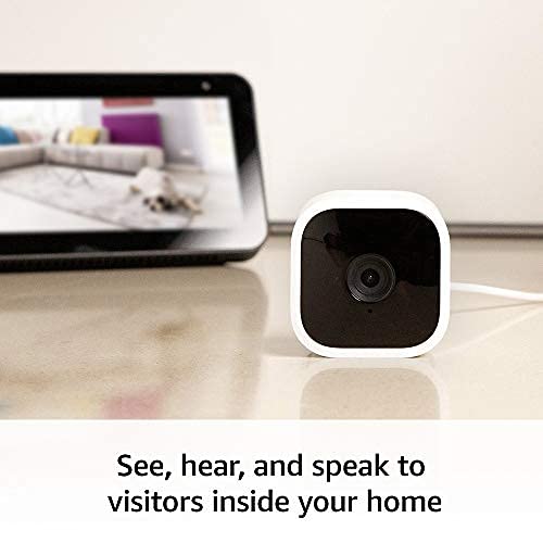 Compact indoor plug-in smart security camera, 1080p HD video, night vision, motion detection, two-way audio, 2 cameras (White) E959