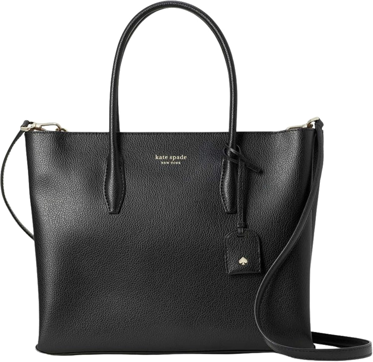 Black Medium Zip Top Satchel Handbag O1836