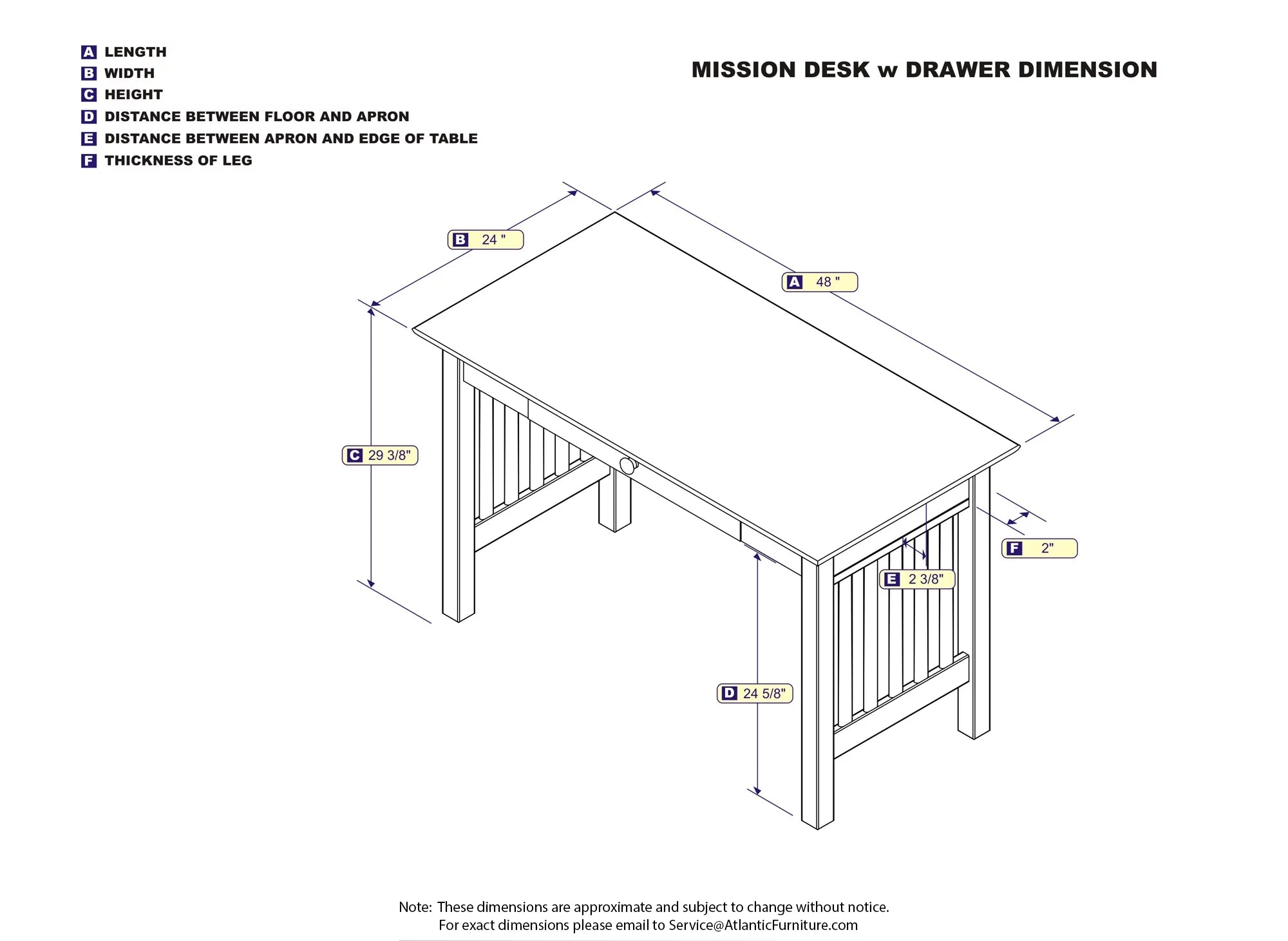 Desk with Drawer R924