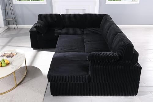 Oversized U Shaped Sleeper Sectional Sofa with Storage Chaise M788