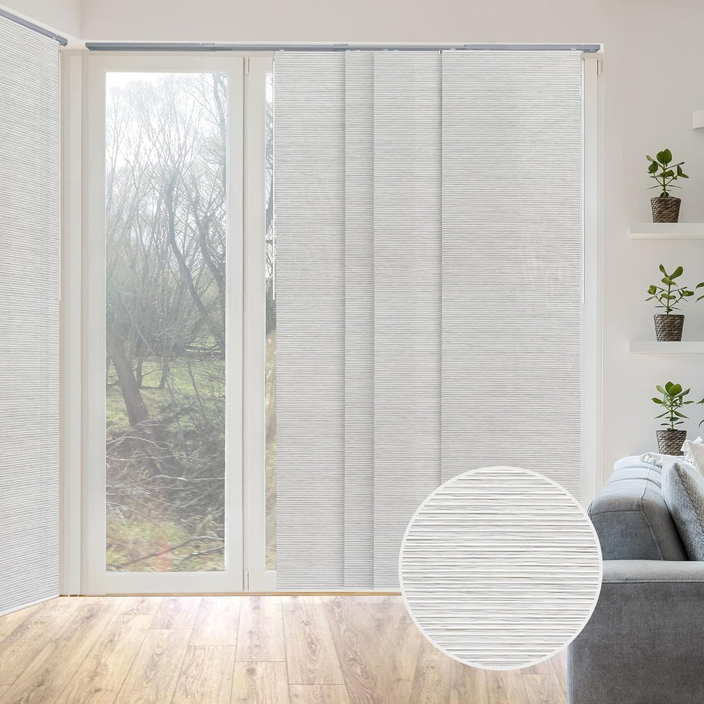 Adjustable Vertical Panel Track Blinds, 45.8" to 86" W, Up to 96" H, Marble U3144
