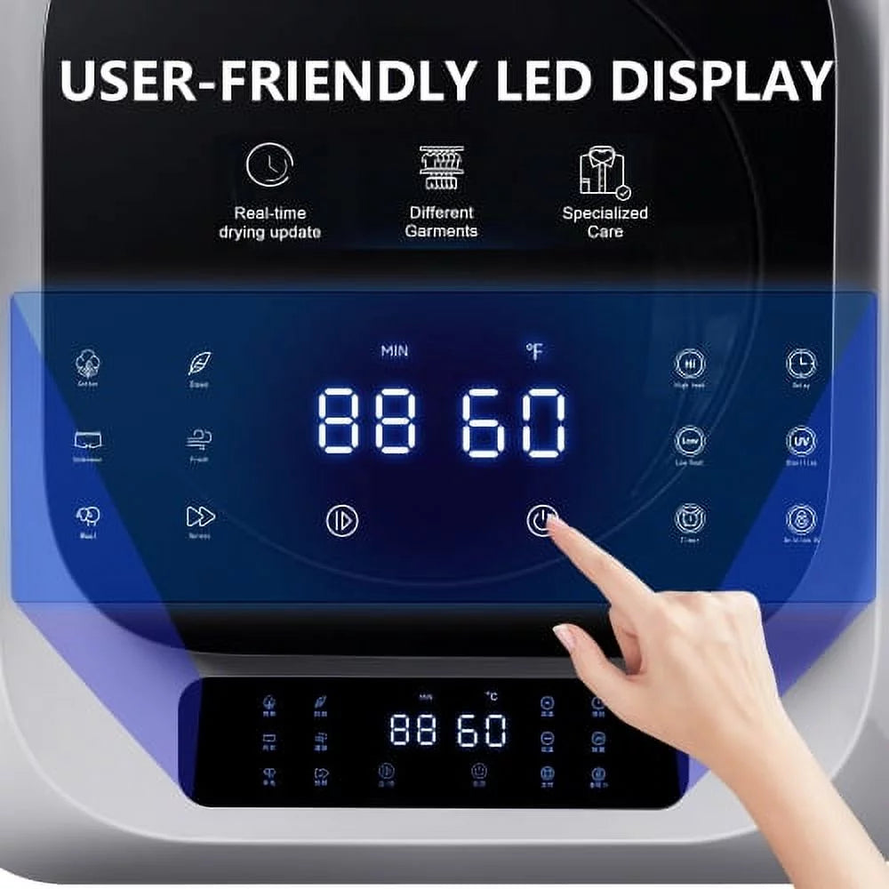 White 850W Portable Electric Tumble Dryer S4003