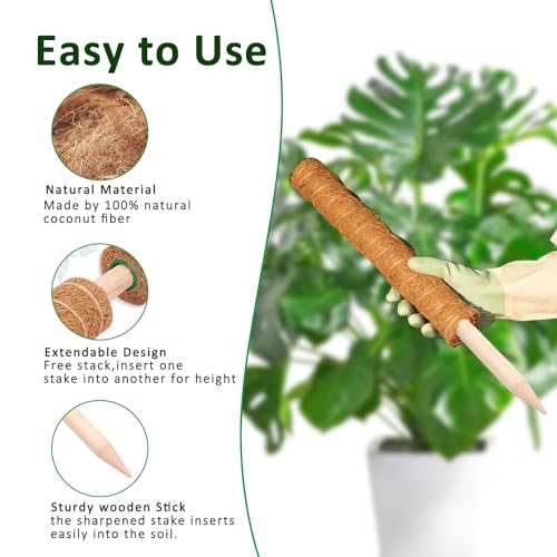 2 Pack 17 Inch Coir Plant Support Stakes K102286