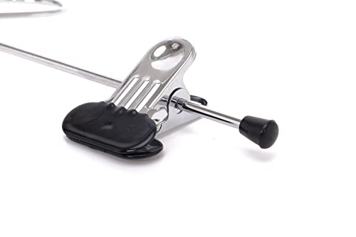 6 Pc Heavy Duty Metal Pants Hangers with Adjustable Clips Q3656