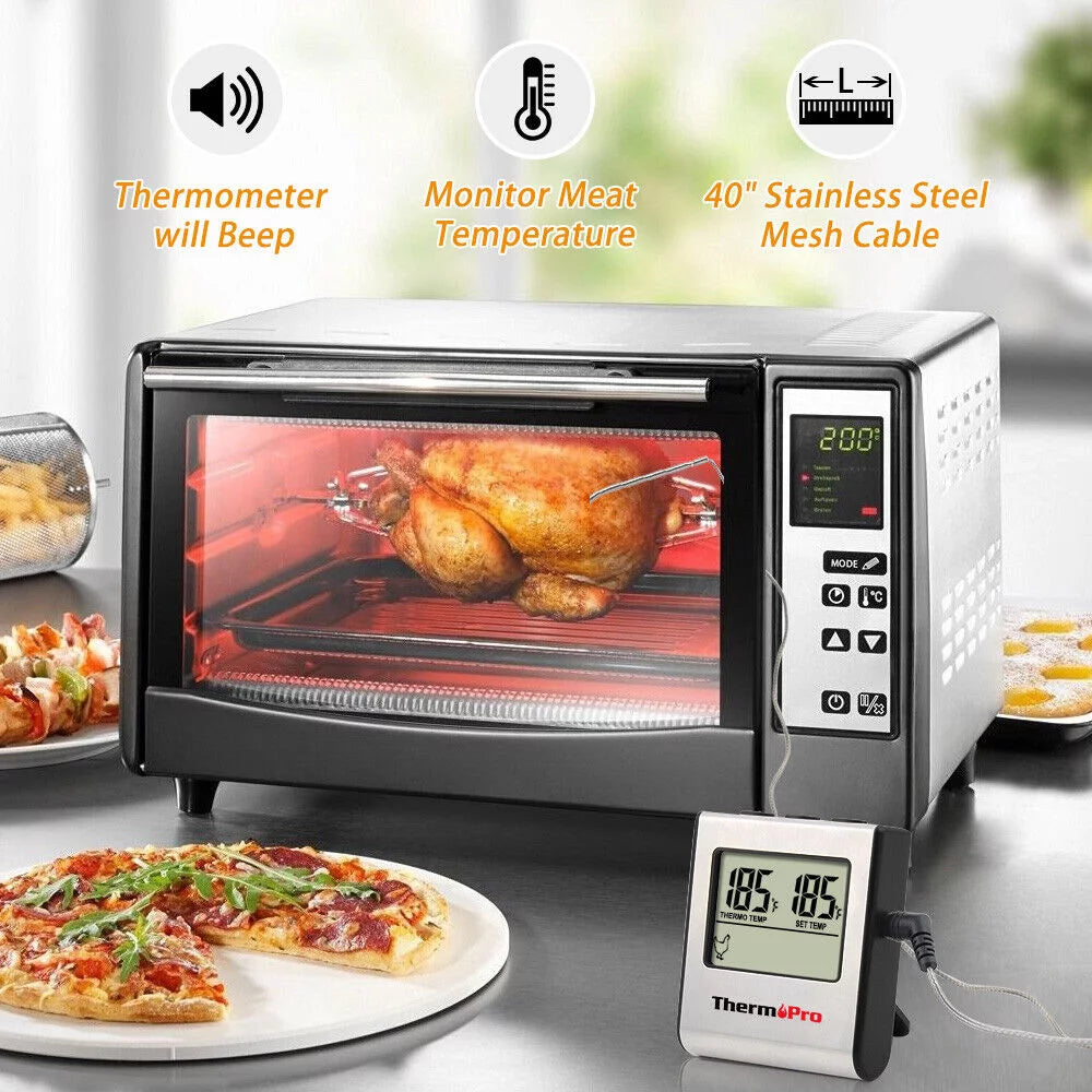 Digital Cooking Meat Thermometer & Clock Timer P5760