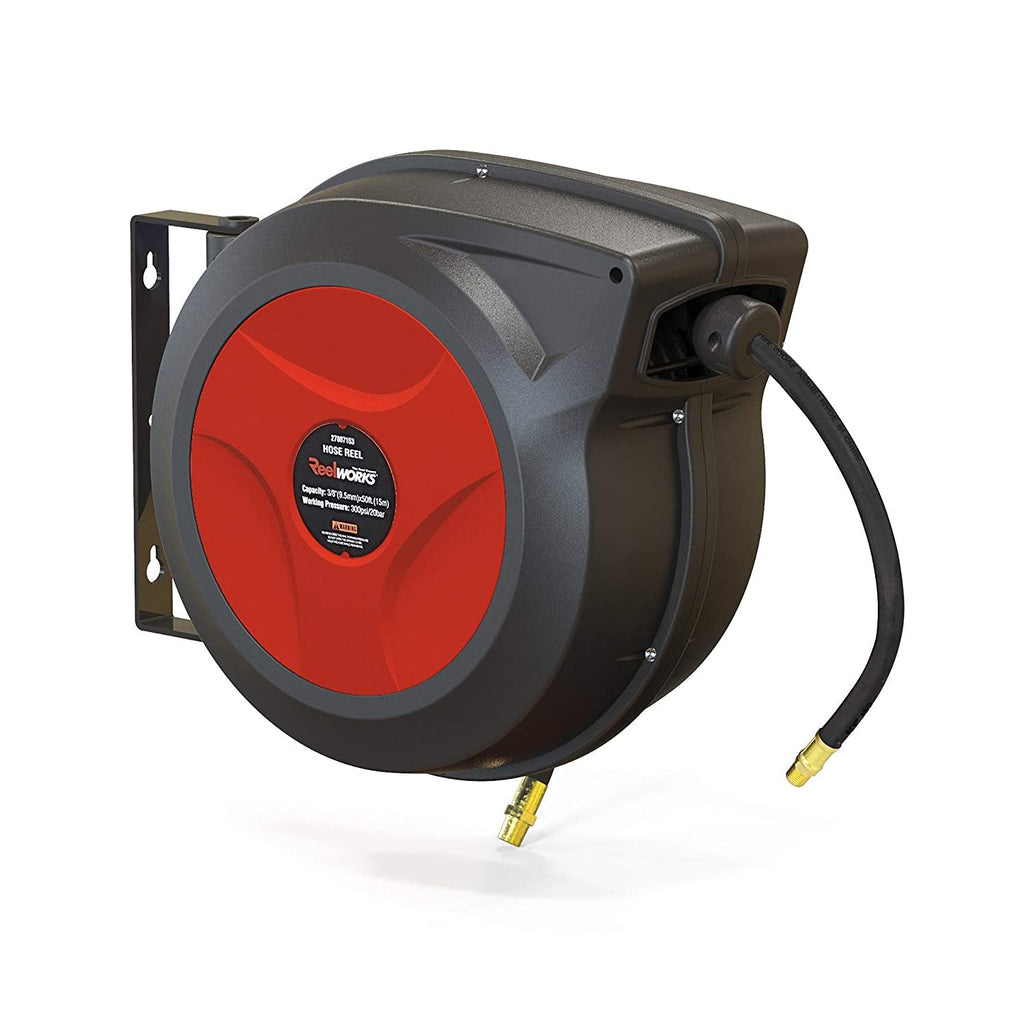 3/8" x 50' Retractable Hybrid Polymer Air Hose Reel H55269