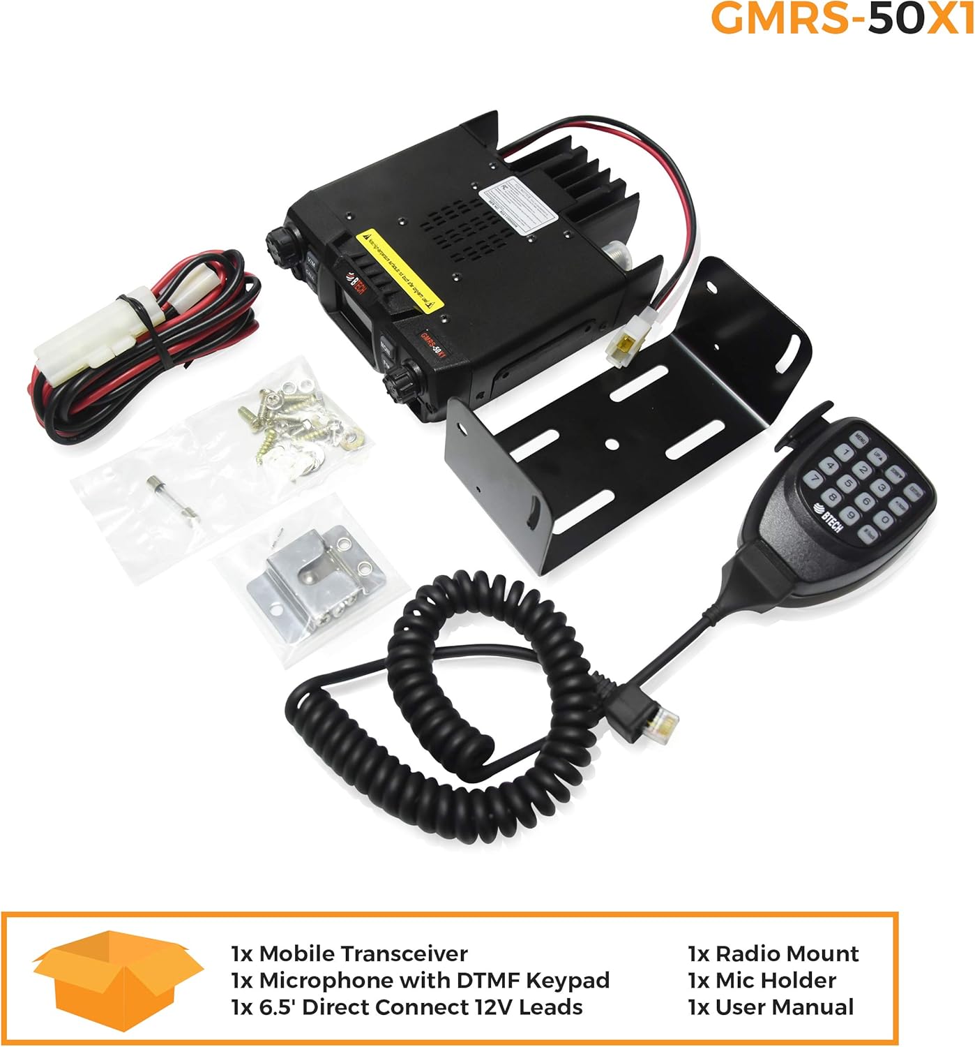 50 Watt GMRS Two-Way Radio with Dual Band Scanning Receiver I609985