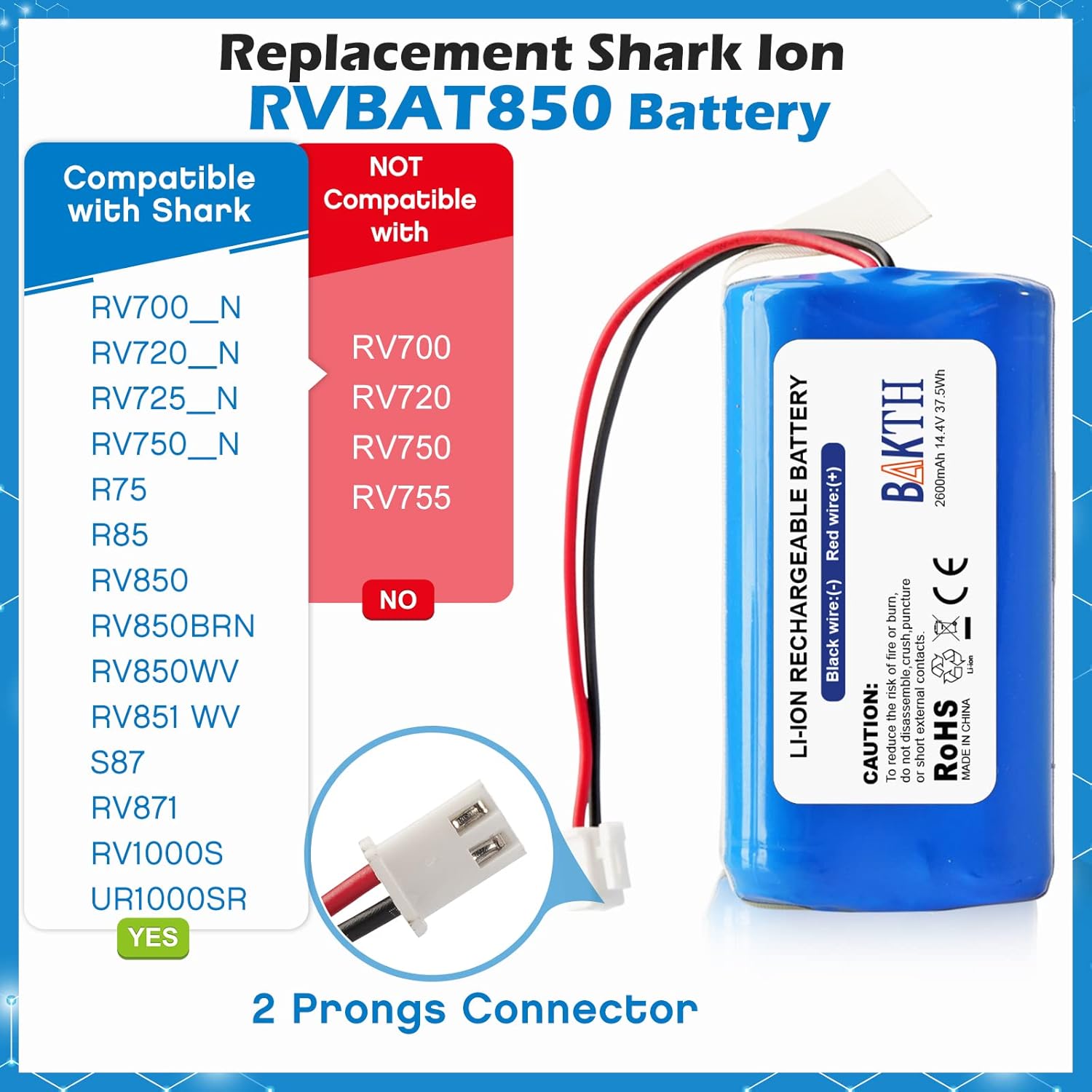 14.4V 2600mAh Replacement Battery M3453